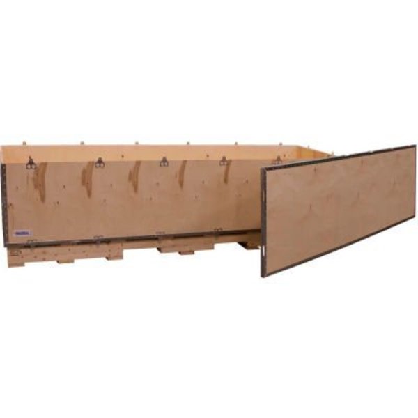 National Corrugate Llc Global Industrial„¢ 6 Panel Shipping Crate w/ Lid & Pallet, 83-1/4"L x 23-1/4"W x 17-1/2"H GSL211305880445P